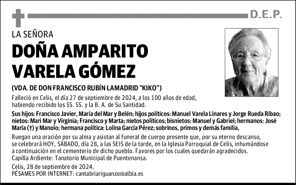 DOÑA AMPARITO VARELA GÓMEZ