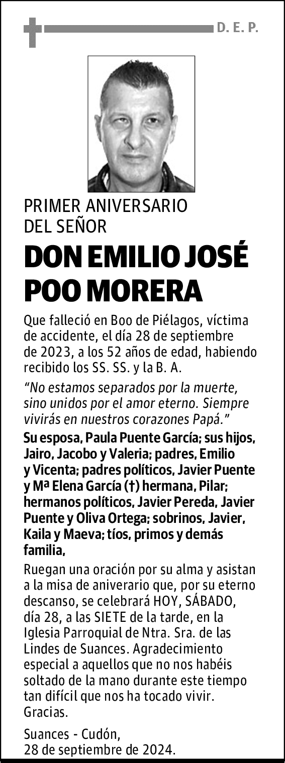 DON EMILIO JOSÉ POO MORERA