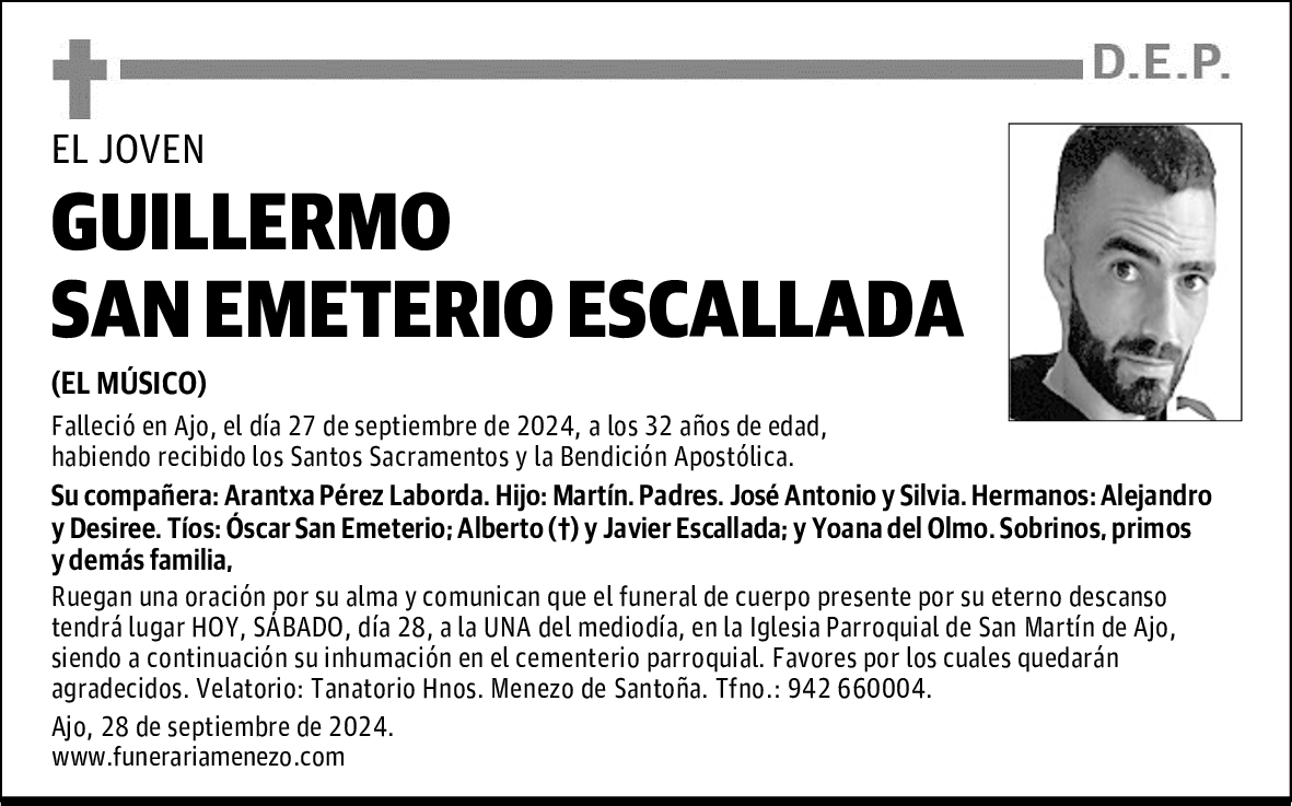 GUILLERMO SAN EMETERIO ESCALLADA