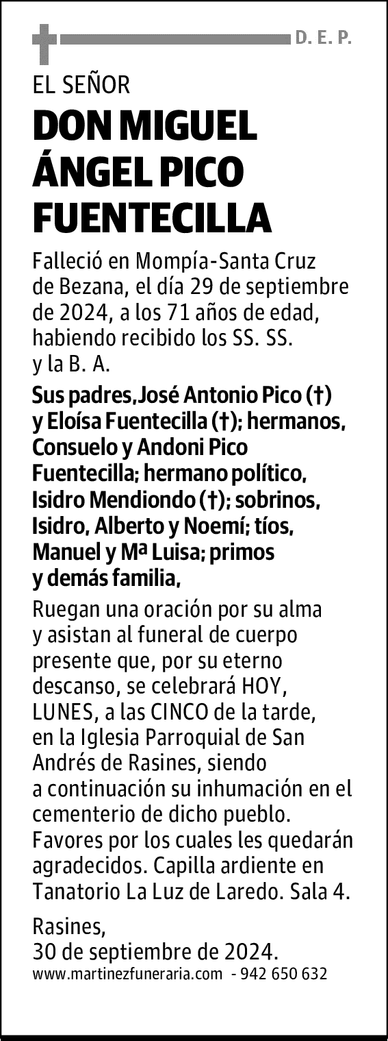 DON MIGUEL ÁNGEL PICO FUENTECILLA