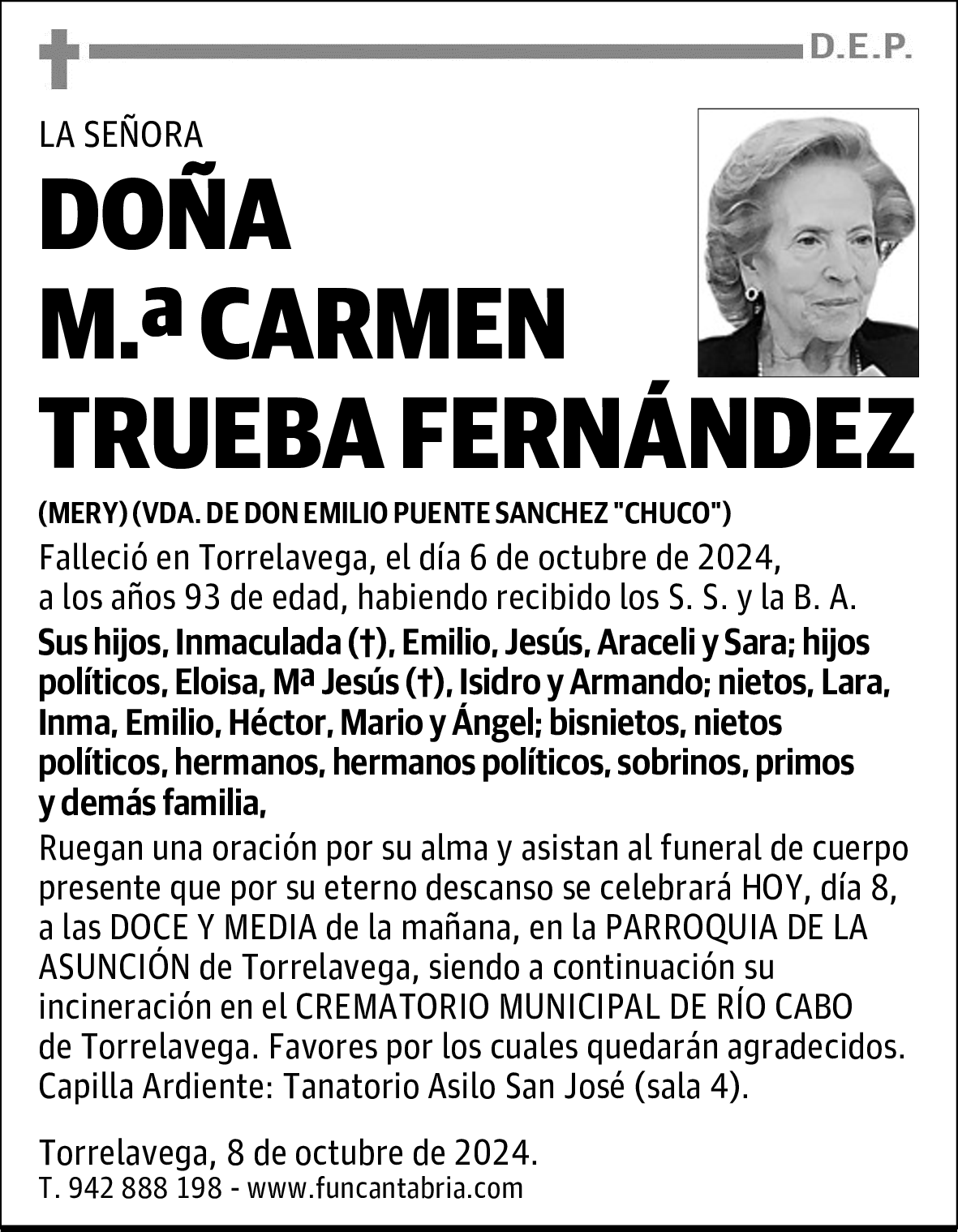 DOÑA M.ª CARMEN TRUEBA FERNÁNDEZ