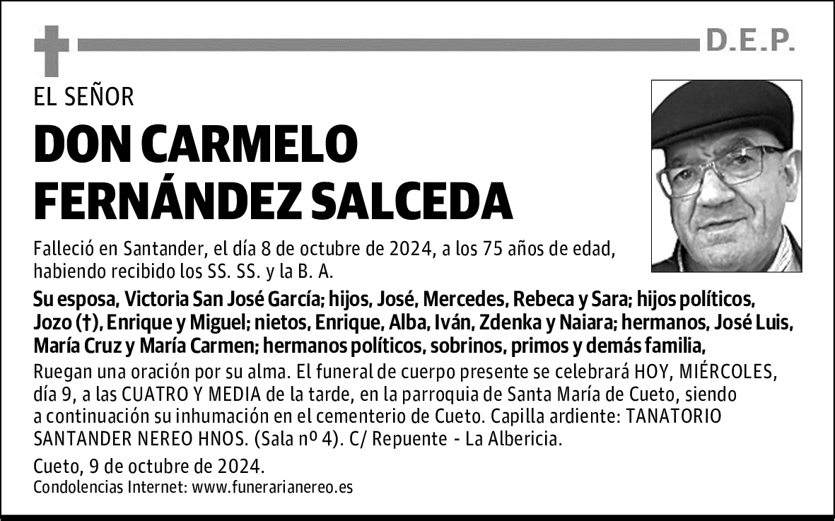 DON CARMELO FERNÁNDEZ SALCEDA