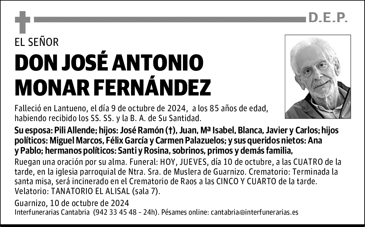 DON JOSÉ ANTONIO MONAR FERNÁNDEZ