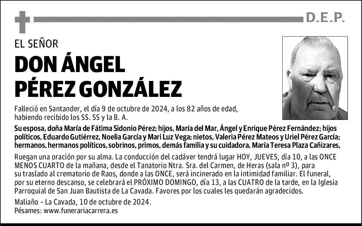 DON ÁNGEL PÉREZ GONZÁLEZ
