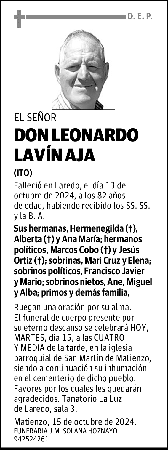 DON LEONARDO LAVÍN AJA