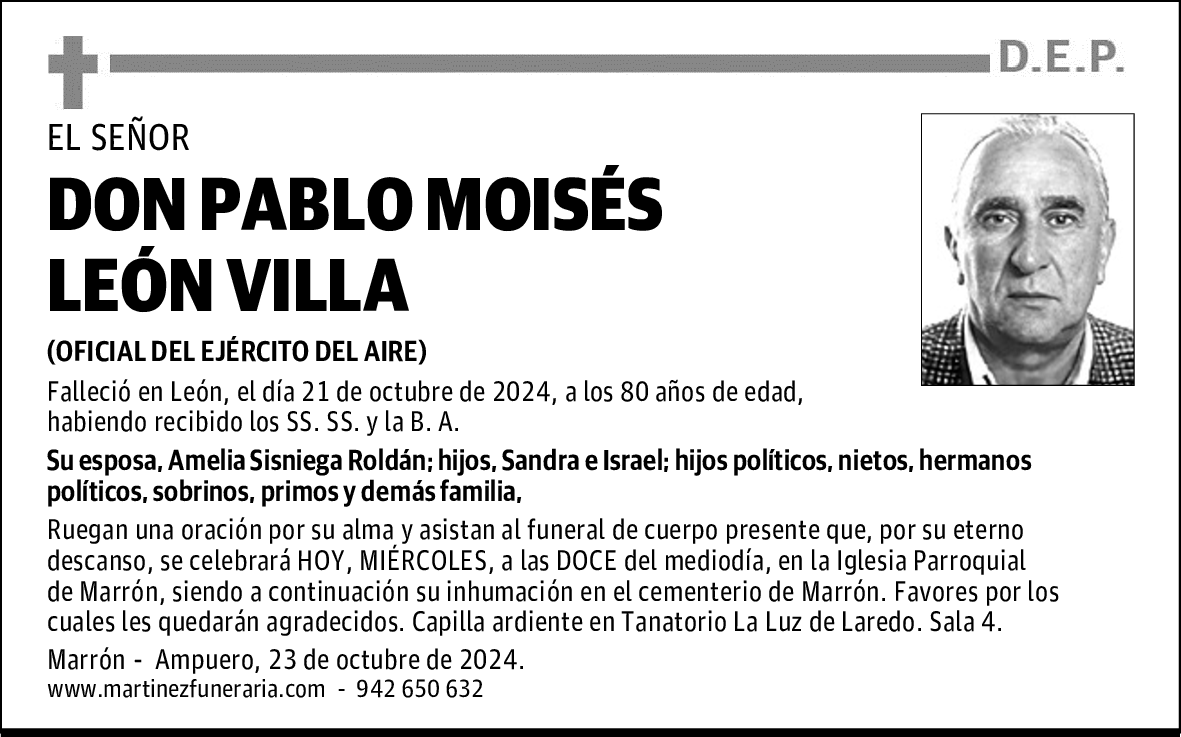 DON PABLO MOISÉS LEÓN VILLA