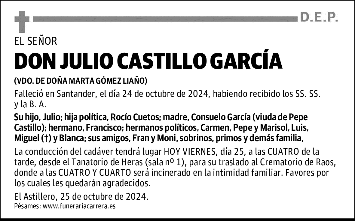 DON JULIO CASTILLO GARCÍA
