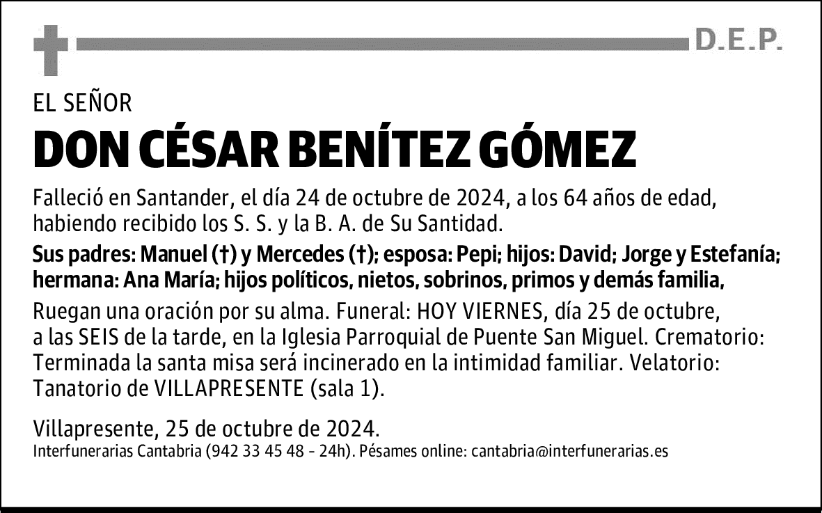 DON CÉSAR BENÍTEZ GÓMEZ