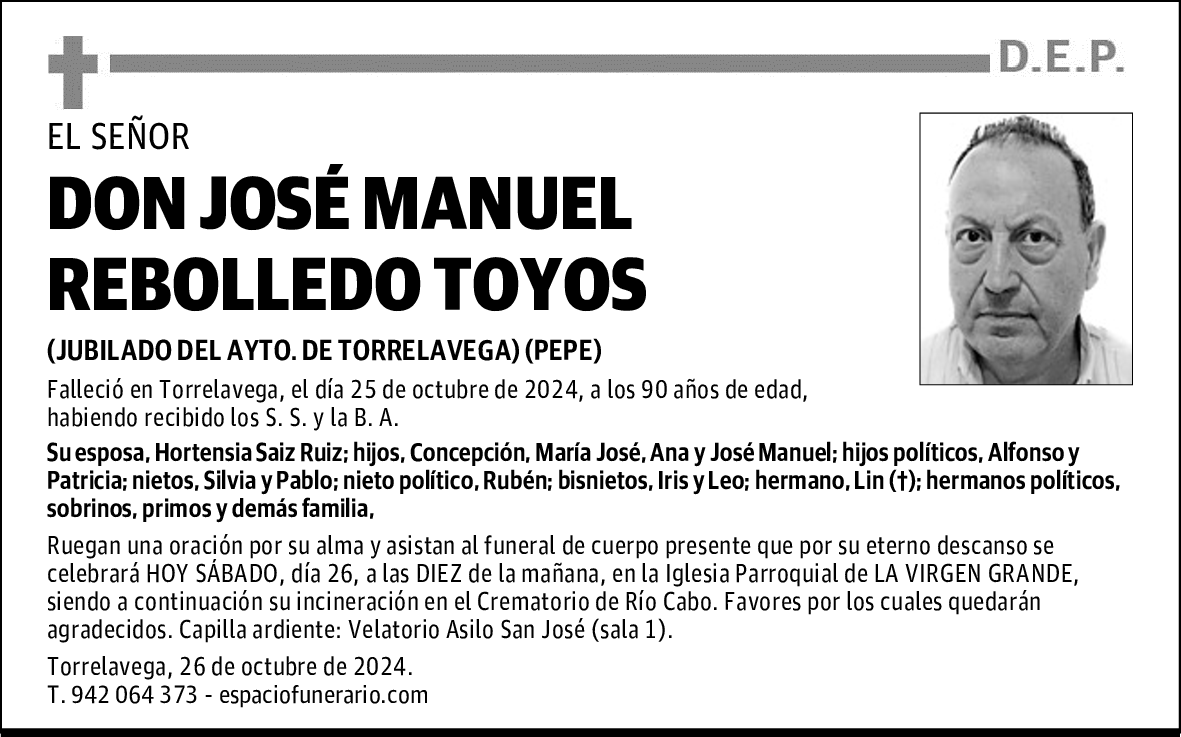 DON JOSÉ MANUEL REBOLLEDO TOYOS