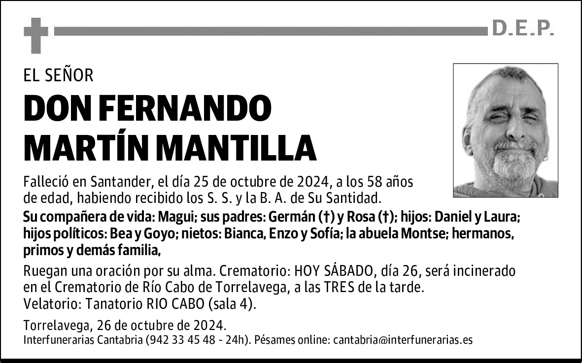 DON FERNANDO MARTÍN MANTILLA