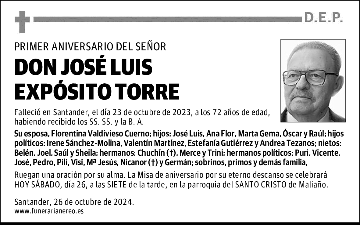 DON JOSÉ LUIS EXPÓSITO TORRE
