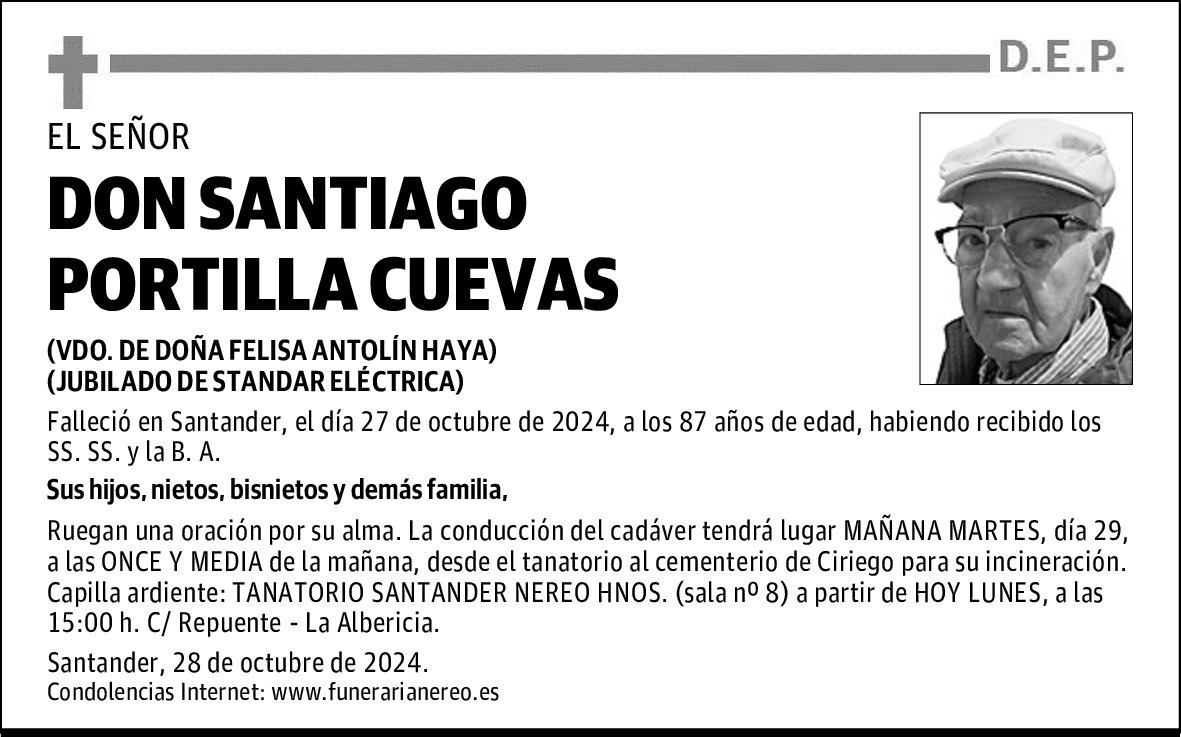 DON SANTIAGO PORTILLA CUEVAS