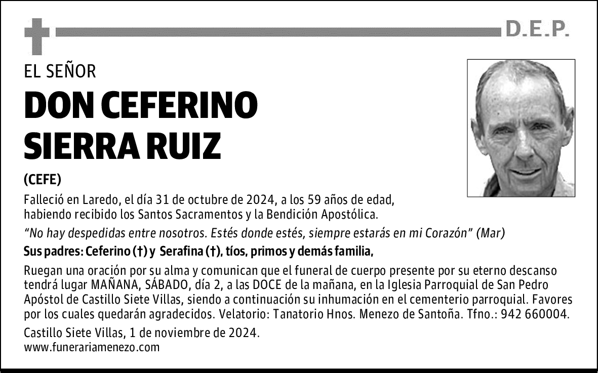 DON CEFERINO SIERRA RUIZ