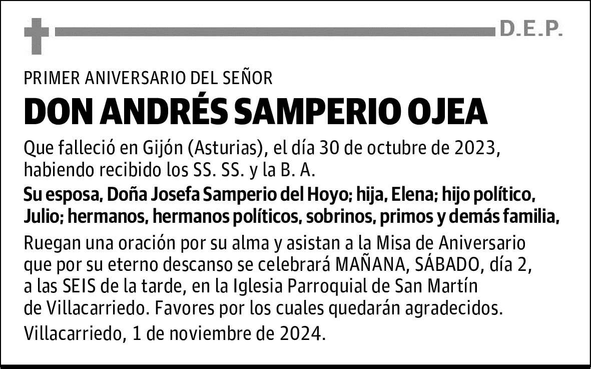 DON ANDRÉS SAMPERIO OJEA