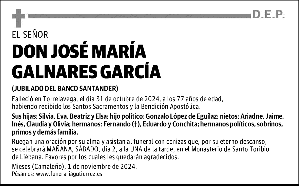 DON JOSÉ MARÍA GALNARES GARCÍA