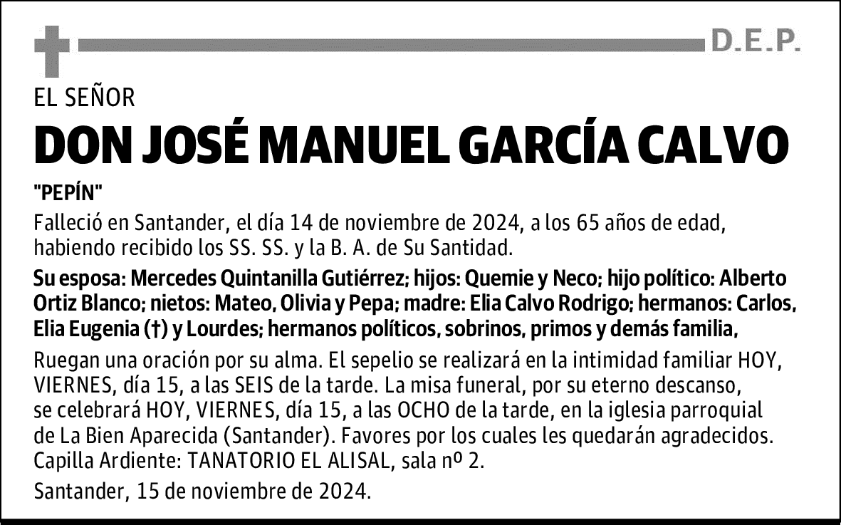 DON JOSÉ MANUEL GARCÍA CALVO