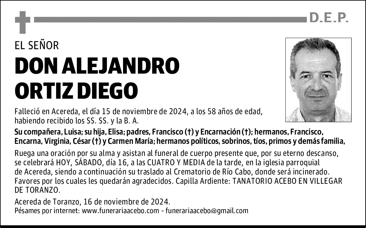DON ALEJANDRO ORTIZ DIEGO