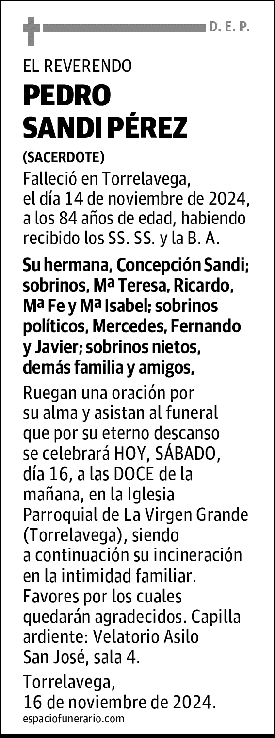 PEDRO SANDI PÉREZ