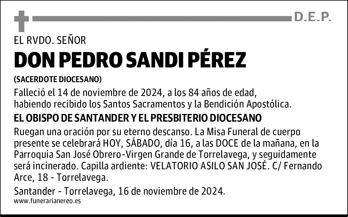 DON PEDRO SANDI PÉREZ