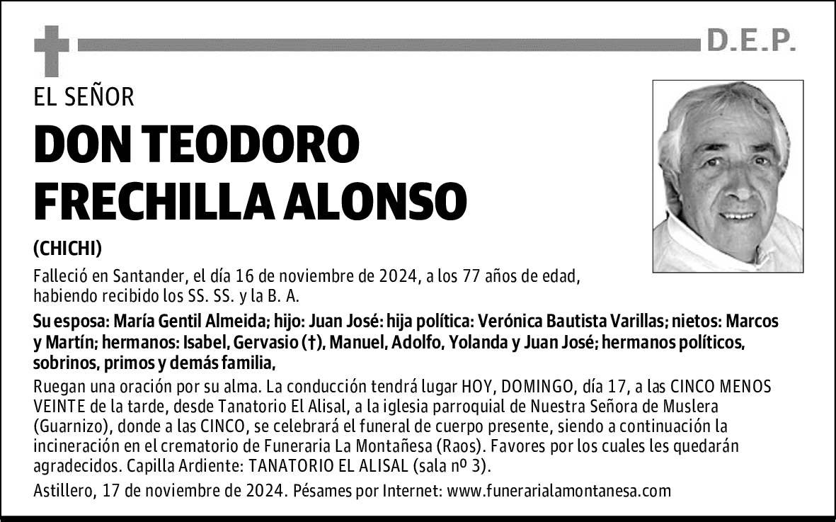 DON TEODORO FRECHILLA ALONSO