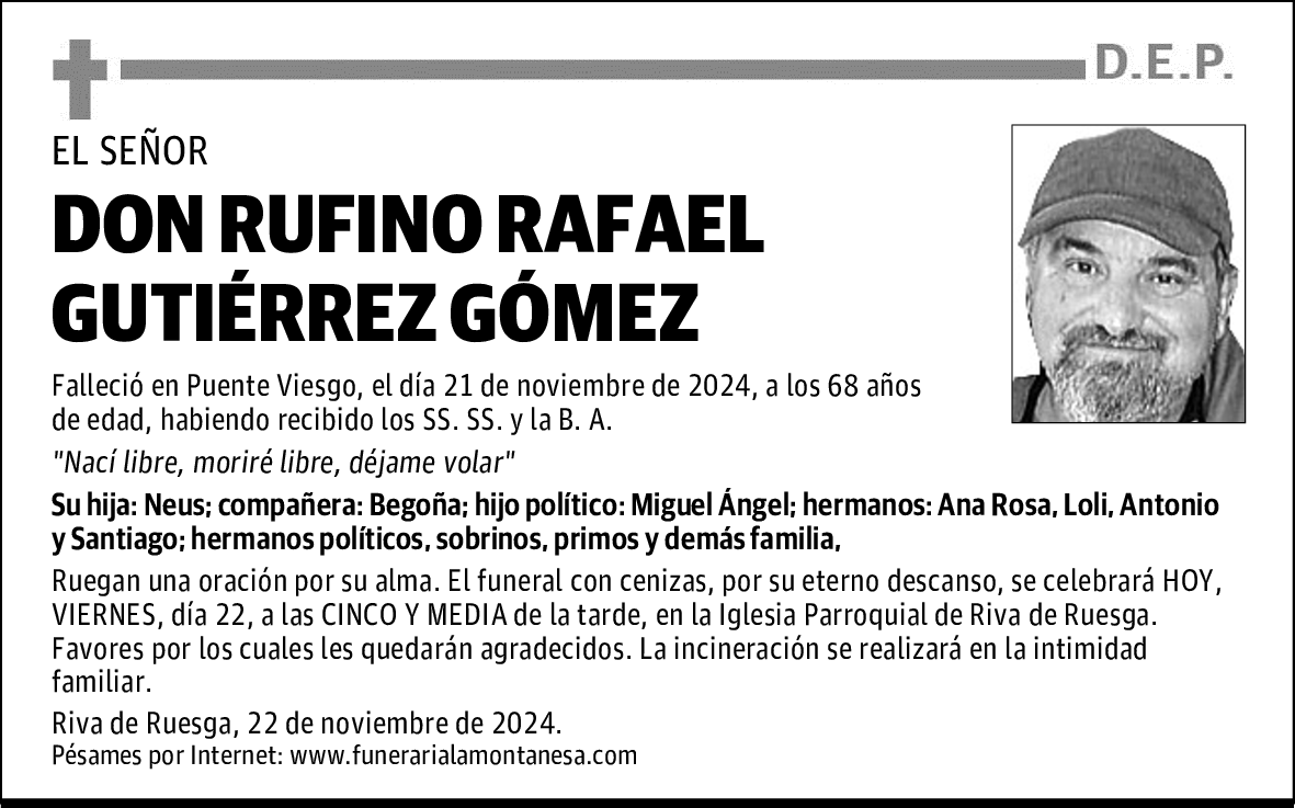 DON RUFINO RAFAEL GUTIÉRREZ GÓMEZ