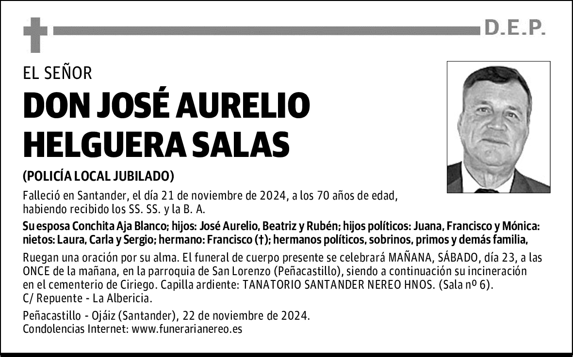DON JOSÉ AURELIO HELGUERA SALAS