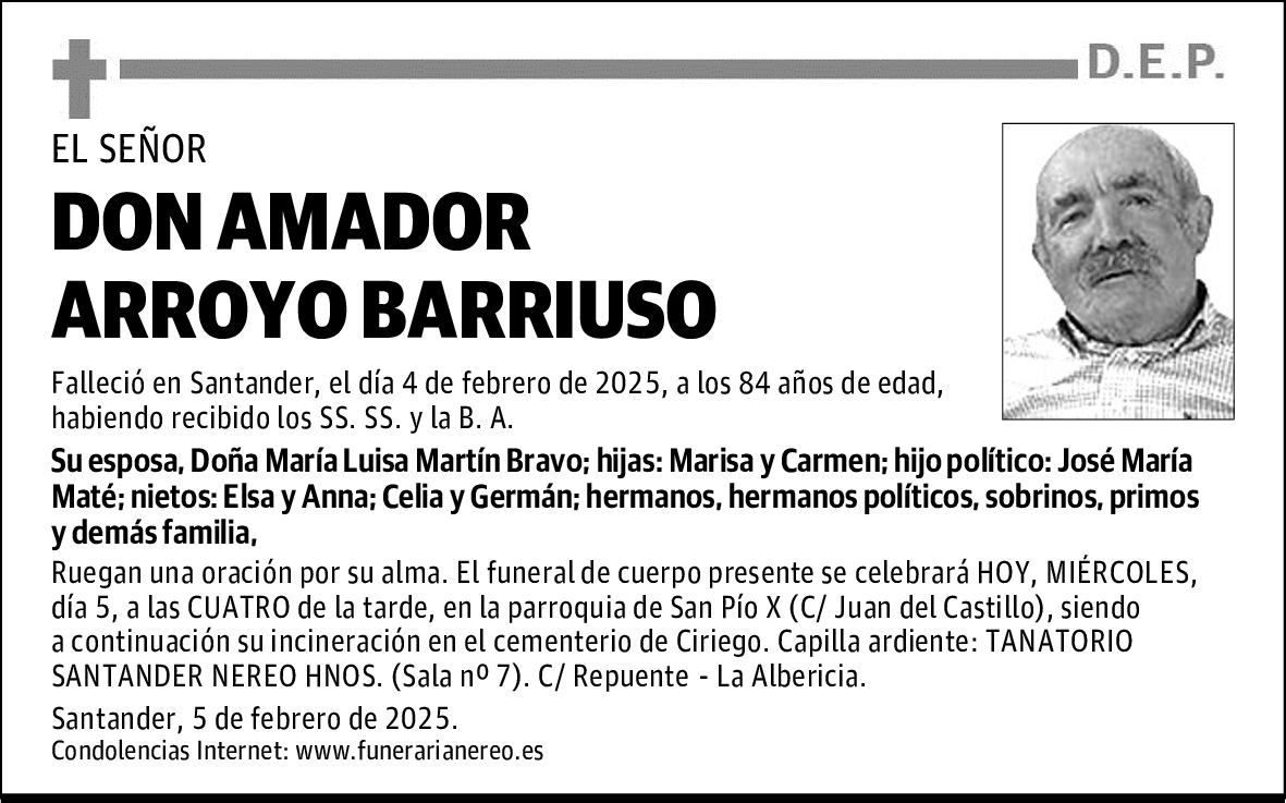 DON AMADOR ARROYO BARRIUSO