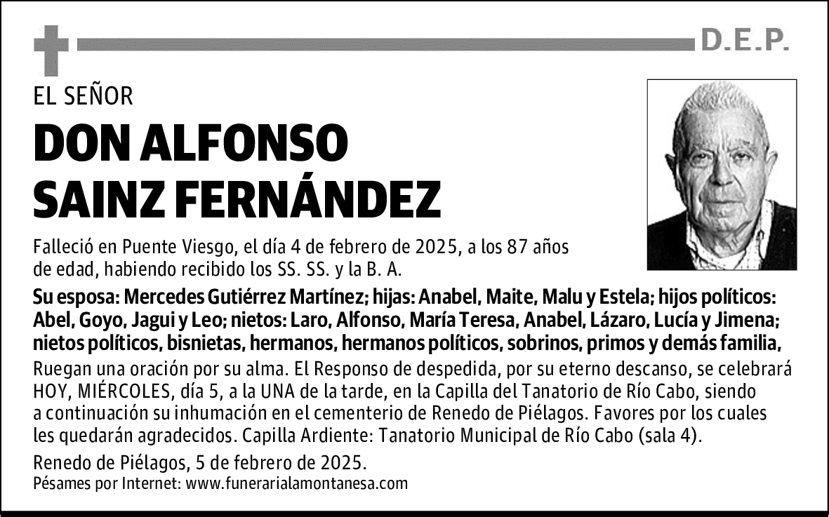 DON ALFONSO SAINZ FERNÁNDEZ