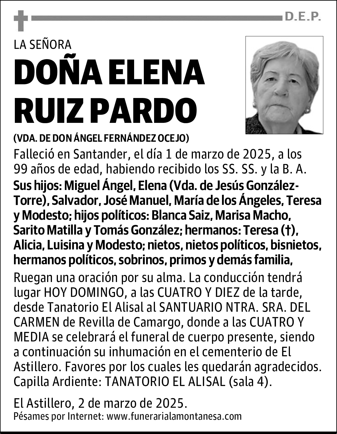 DOÑA ELENA RUIZ PARDO