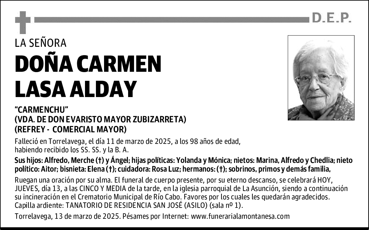 DOÑA CARMEN LASA ALDAY