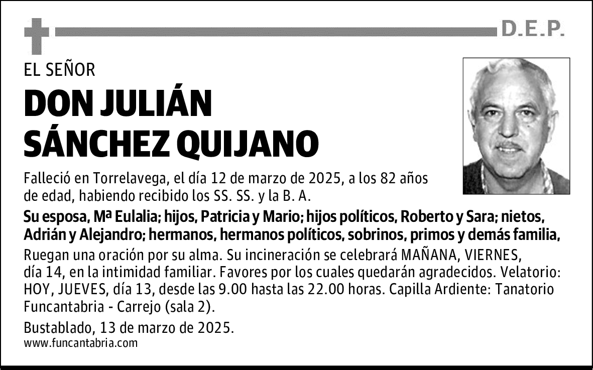 DON JULIÁN SÁNCHEZ QUIJANO