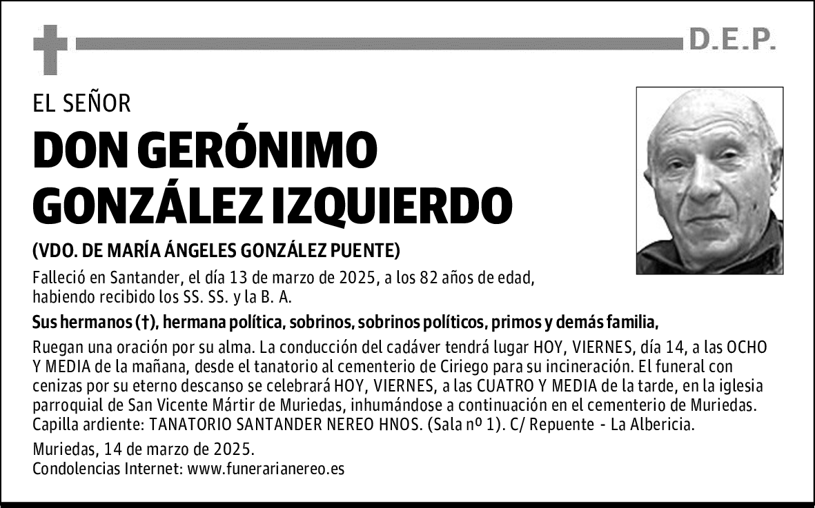 DON GERÓNIMO GONZÁLEZ IZQUIERDO