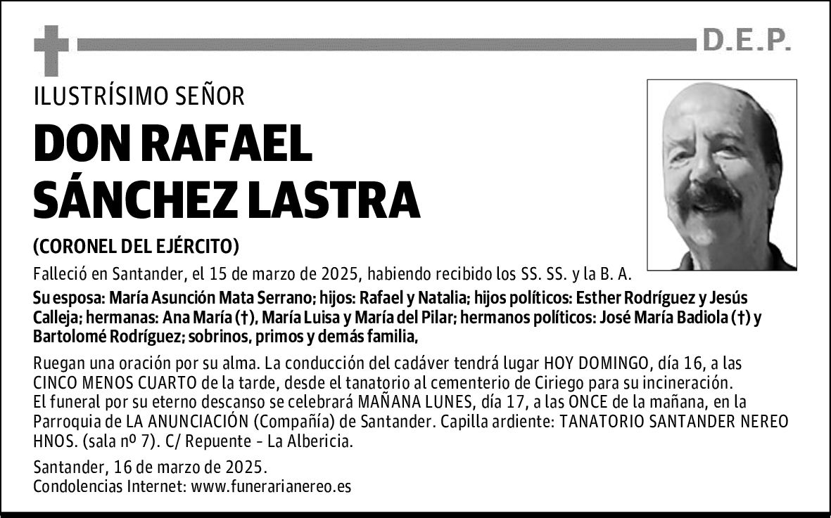 DON RAFAEL SÁNCHEZ LASTRA