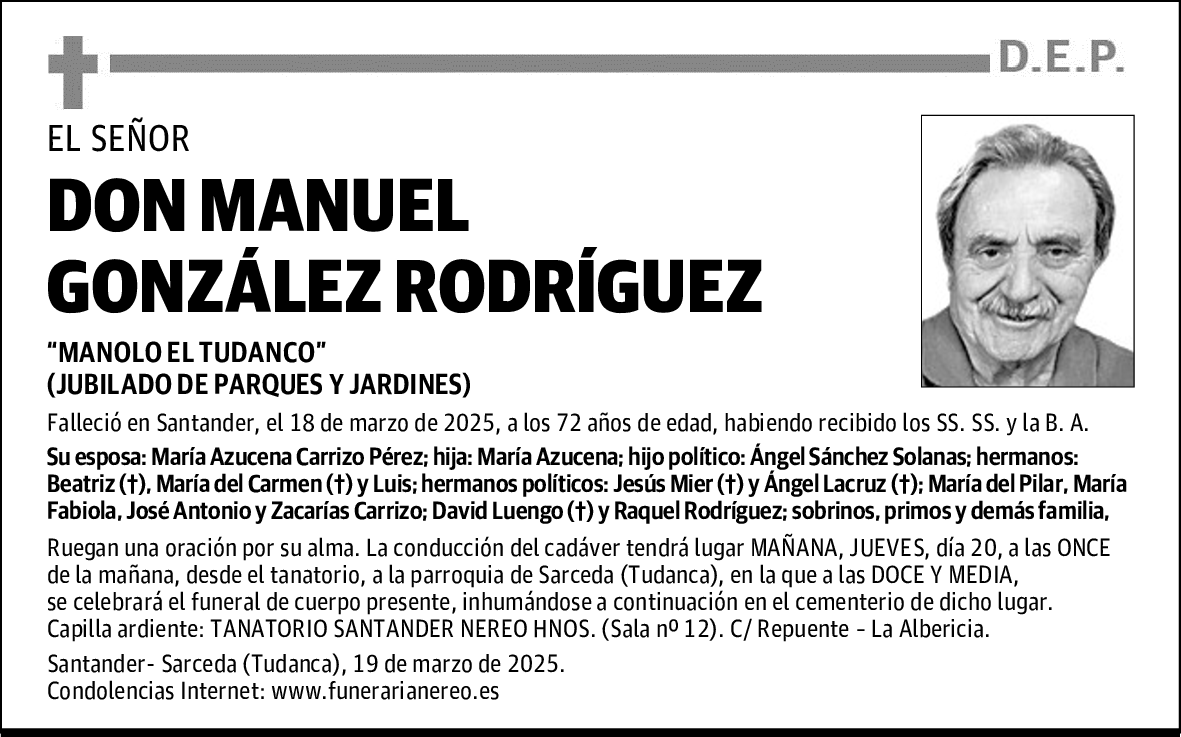 DON MANUEL GONZÁLEZ RODRÍGUEZ