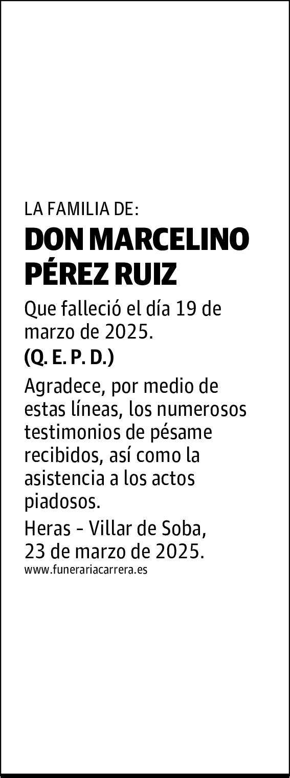 DON MARCELINO PÉREZ RUIZ