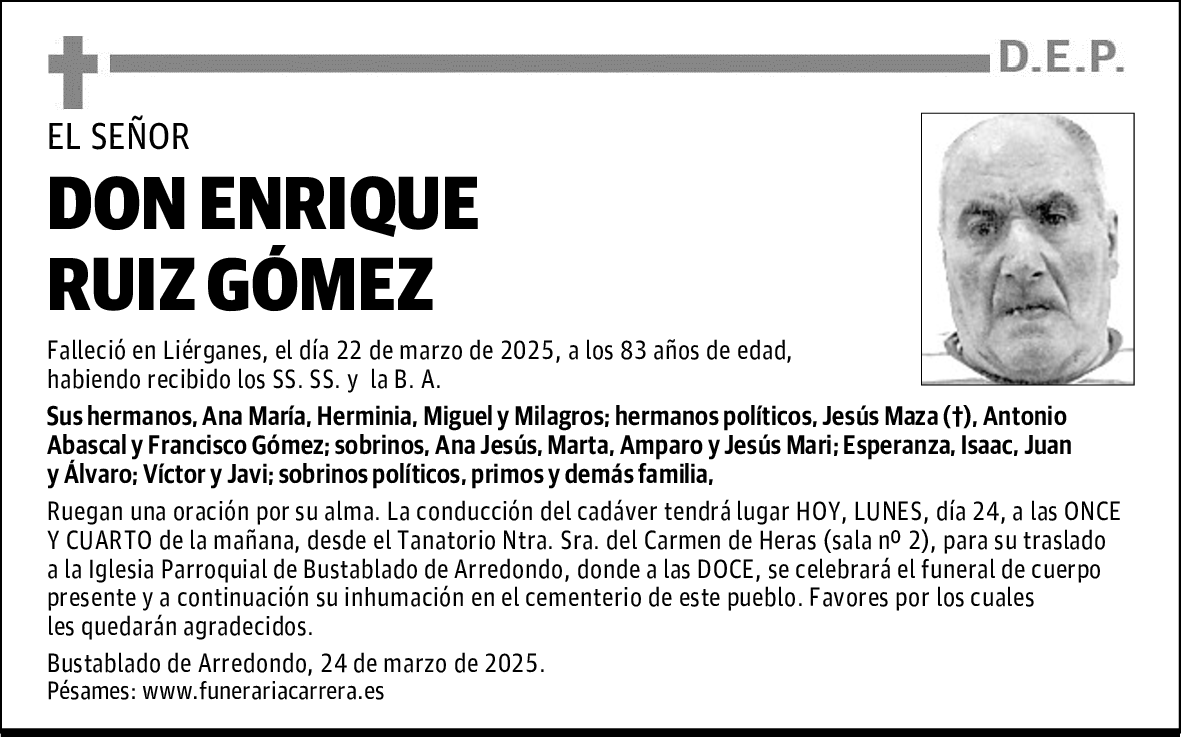 DON ENRIQUE RUIZ GÓMEZ