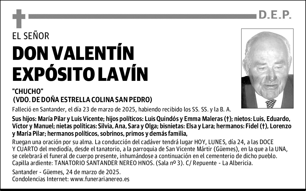DON VALENTÍN EXPÓSITO LAVÍN