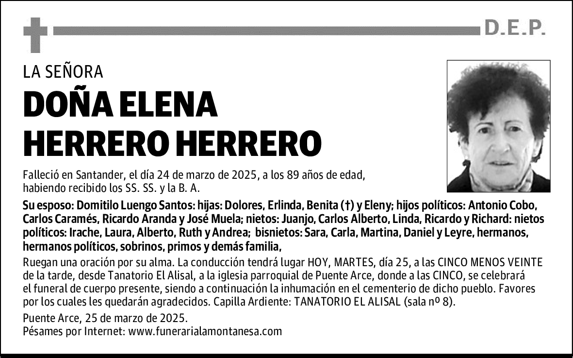 DOÑA ELENA HERRERO HERRERO