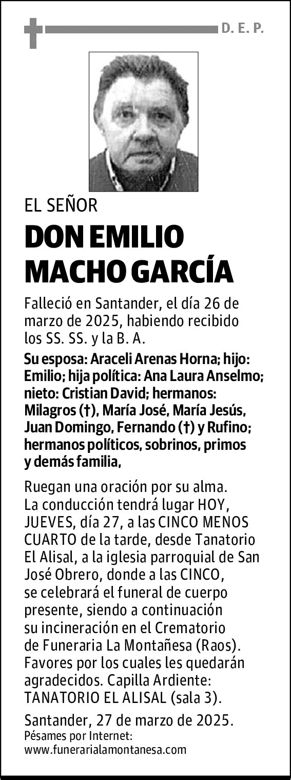DON EMILIO MACHO GARCÍA