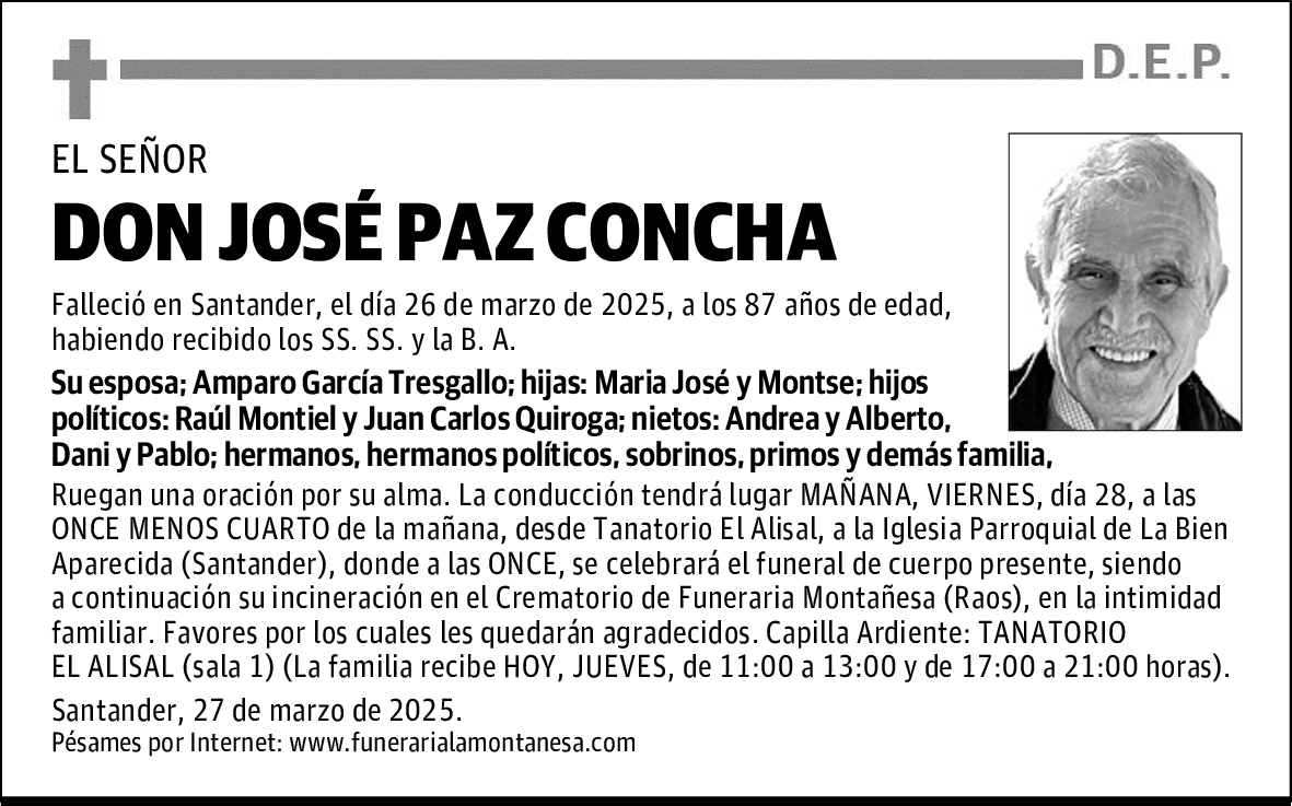DON JOSÉ PAZ CONCHA