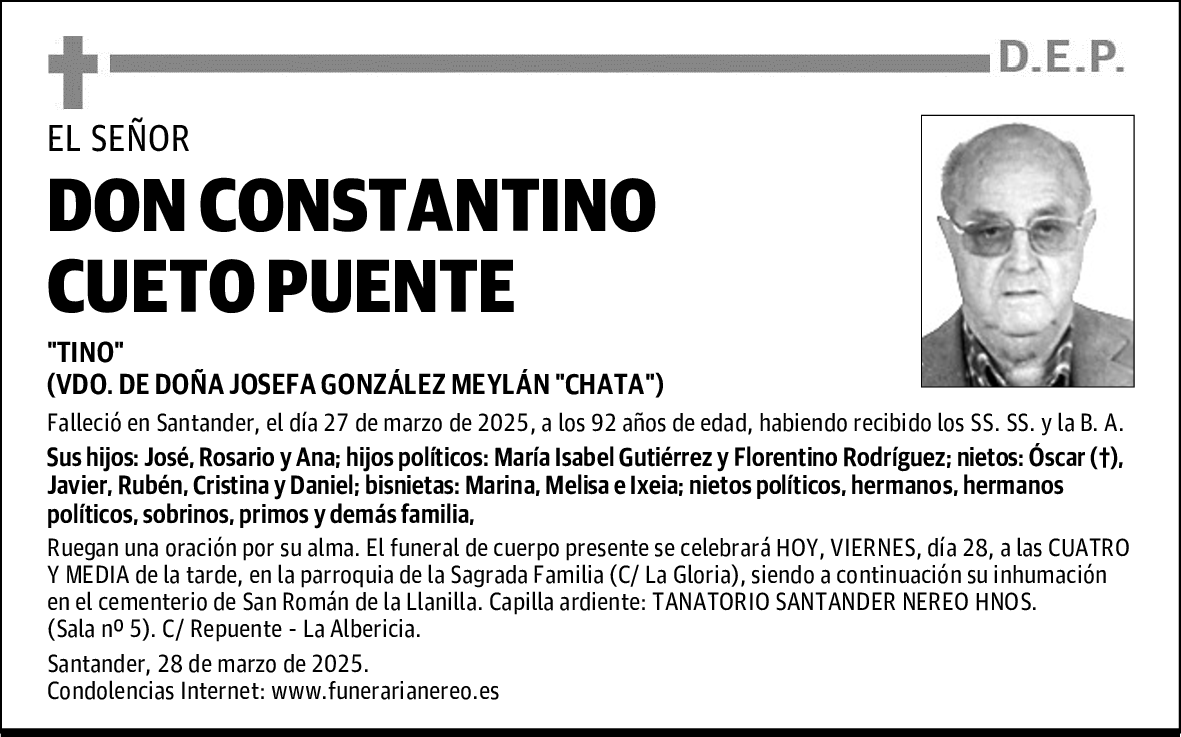 DON CONSTANTINO CUETO PUENTE