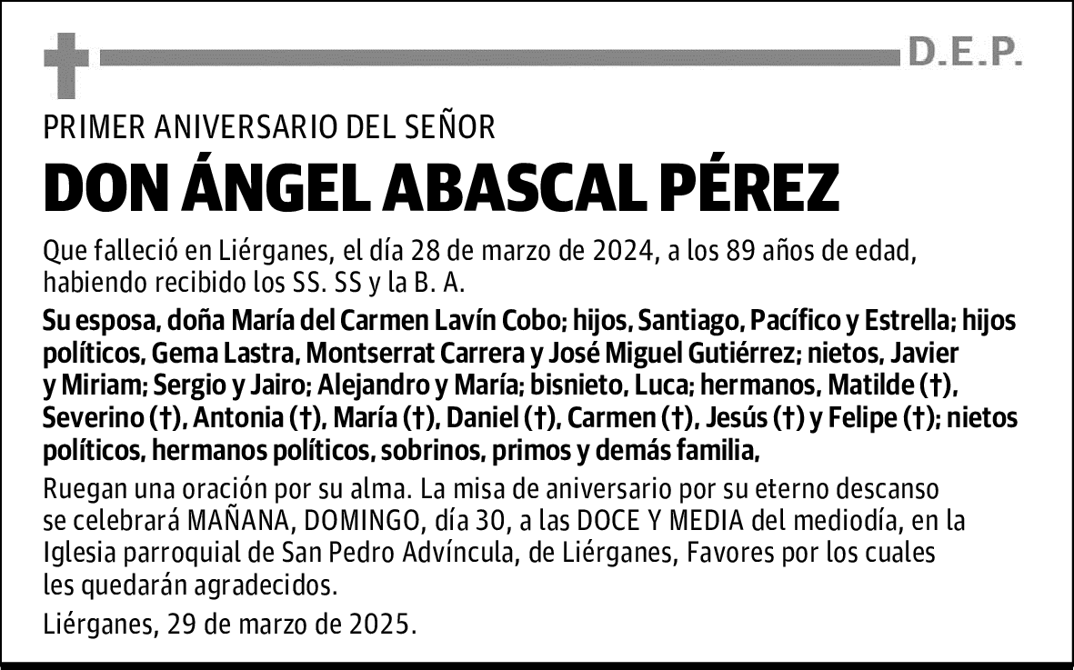 DON ÁNGEL ABASCAL PÉREZ