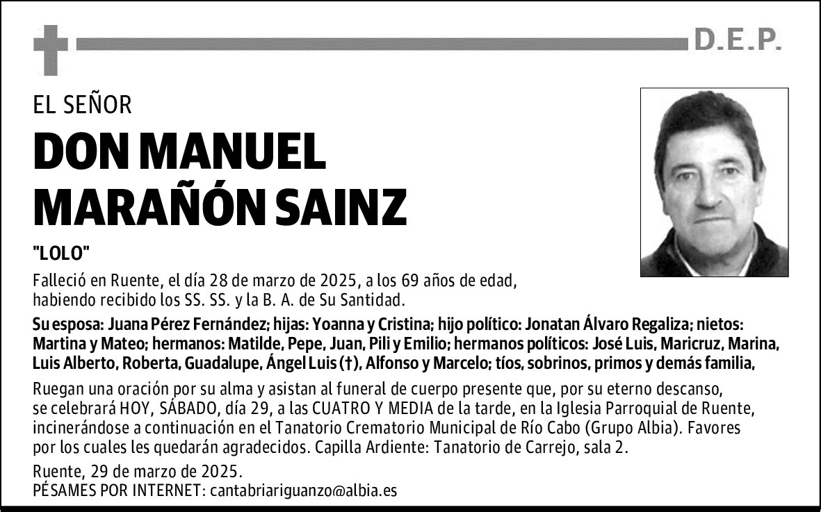 DON MANUEL MARAÑÓN SAINZ