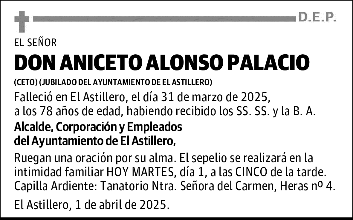 DON ANICETO ALONSO PALACIO