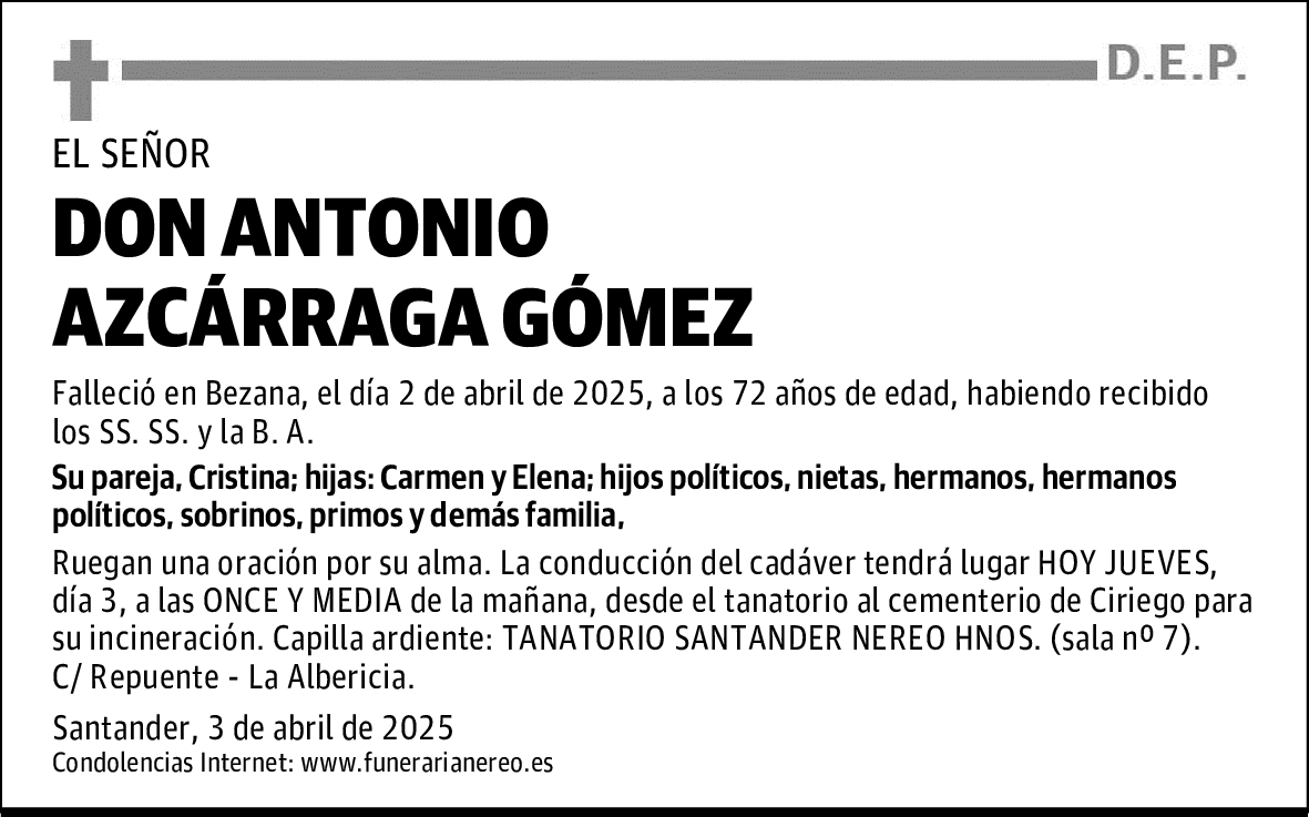 DON ANTONIO AZCÁRRAGA GÓMEZ
