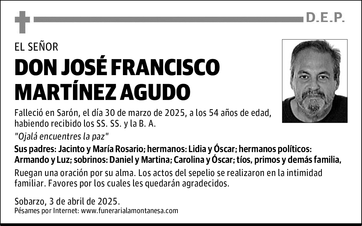 DON JOSÉ FRANCISCO MARTÍNEZ AGUDO