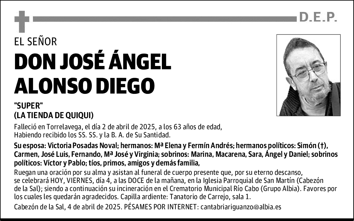 DON JOSÉ ÁNGEL ALONSO DIEGO