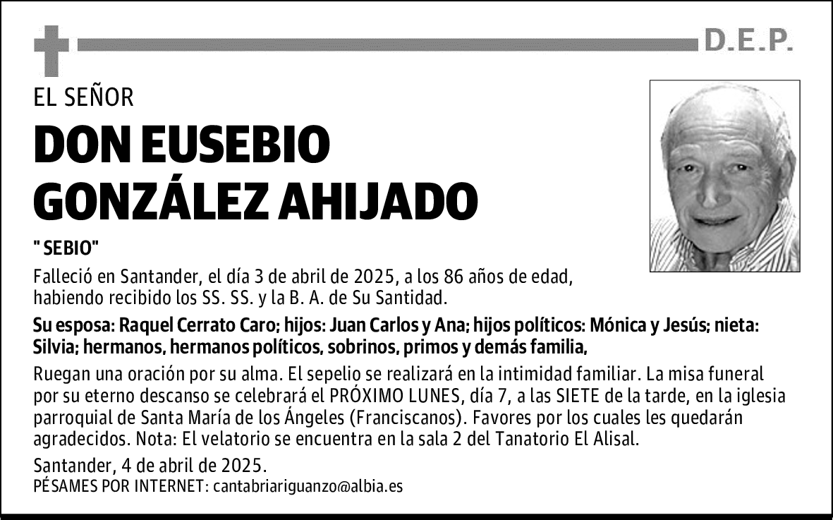 DON EUSEBIO GONZÁLEZ AHIJADO
