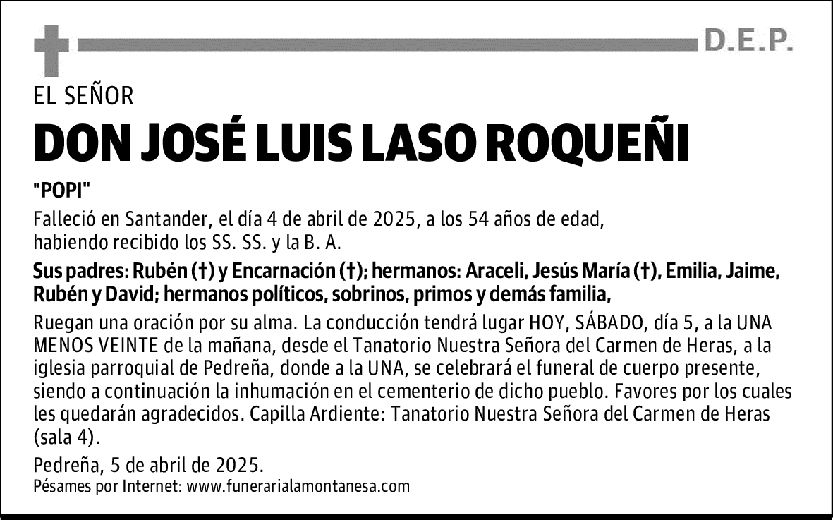 DON JOSÉ LUIS LASO ROQUEÑI