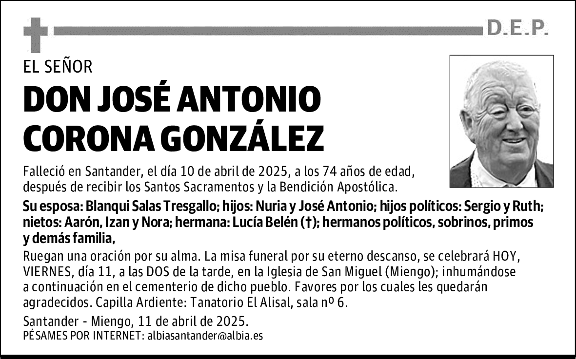 DON JOSÉ ANTONIO CORONA GONZÁLEZ